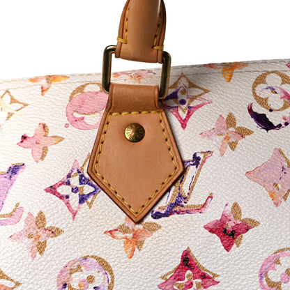 Louis Vuitton Watercolor Aquarelle Speedy 30 White 10 of 18