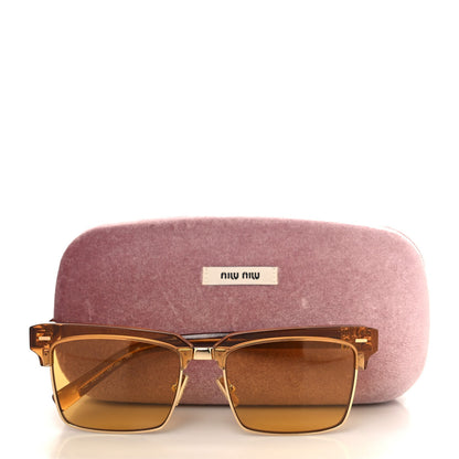 Miu Miu Acetate Square SMU10Z Sunglasses Transparent Caramel 7 of 7