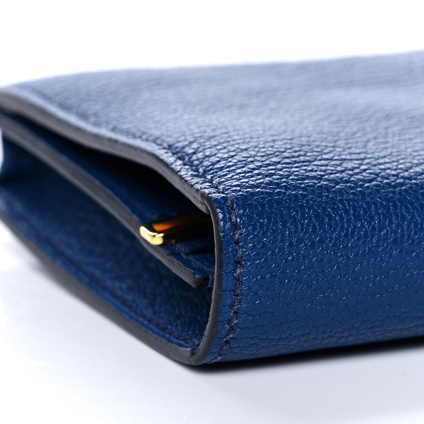 Chevre Mysore Bearn Gusset Wallet Bleu Saphir