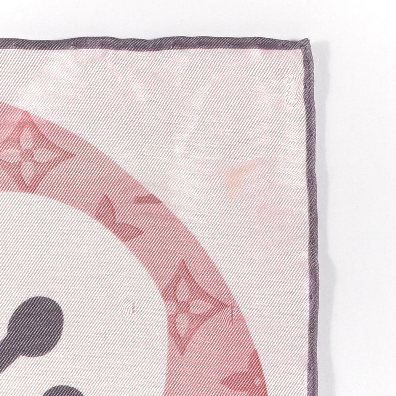 Silk Monogram Floral Scarf Pink