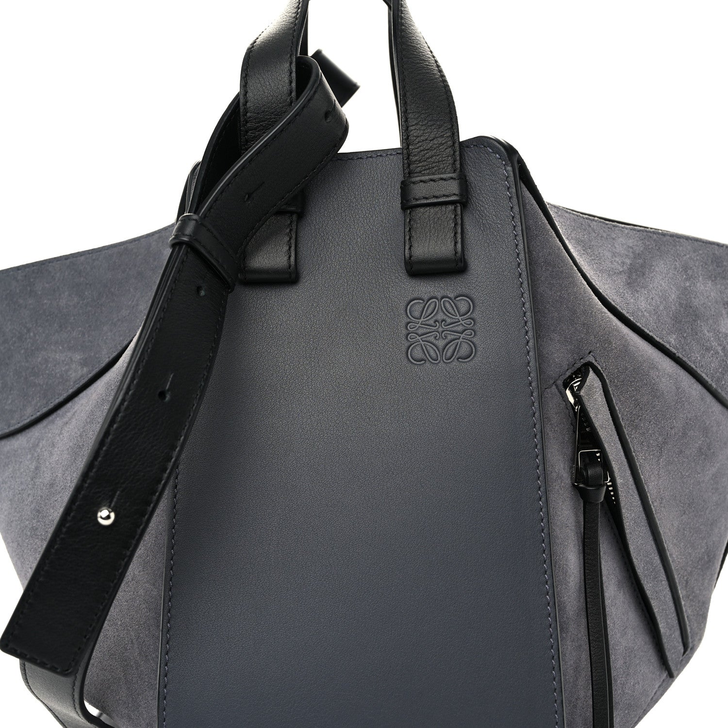 Loewe Calfskin Small Hammock Shoulder Bag Grey Black 8 of 10