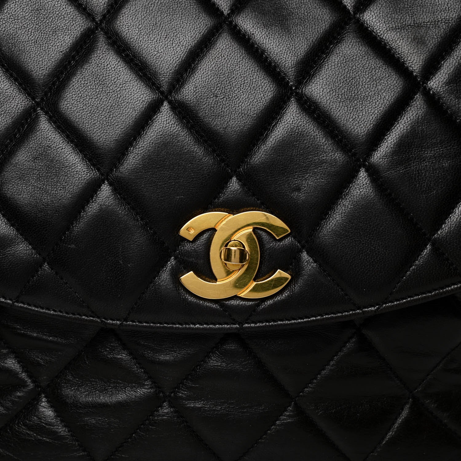 Chanel Lambskin Quilted CC Flap Shoulder Bag Black 7 of 10