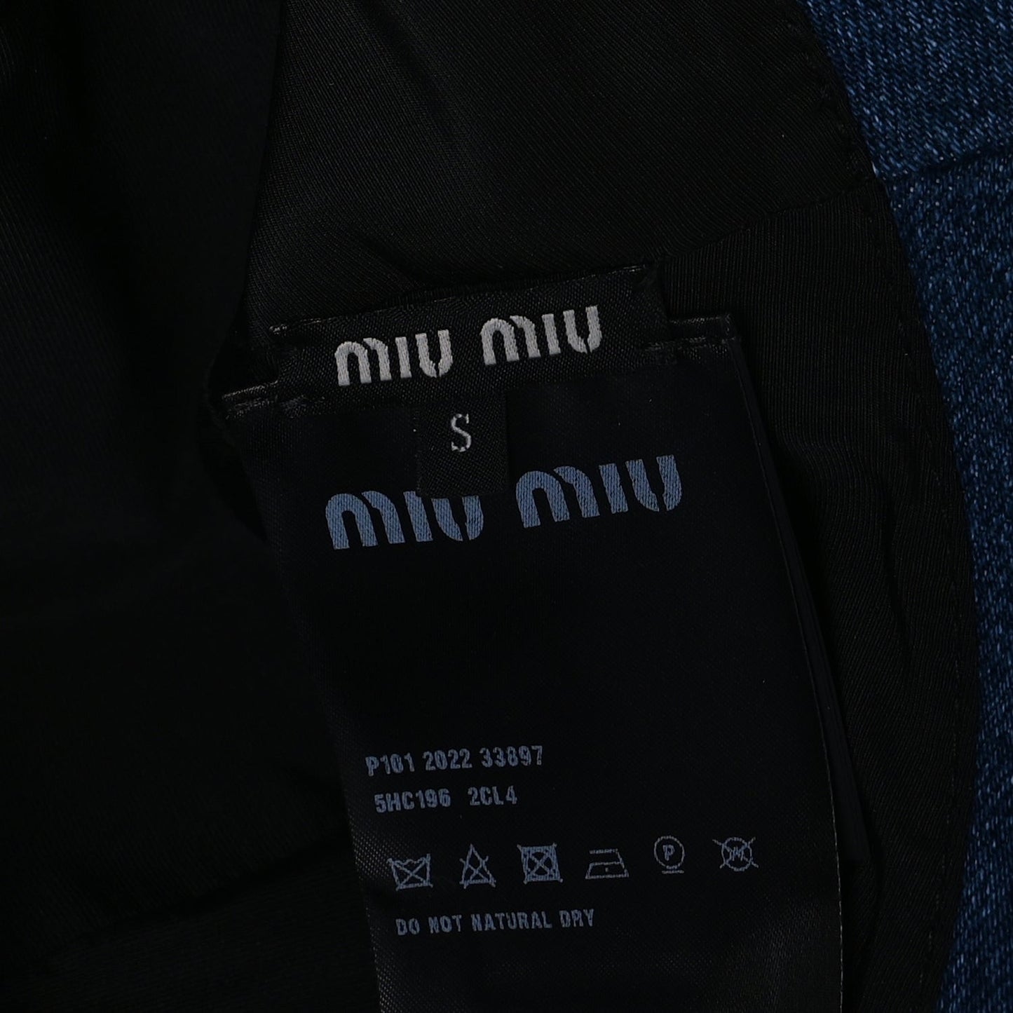 Denim Logo Bucket Hat S Blue