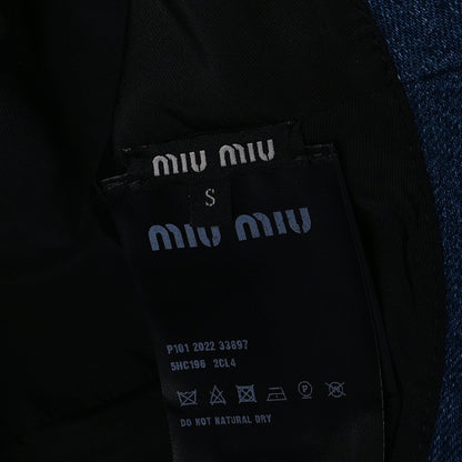 Miu Miu Denim Logo Bucket Hat S Blue 5 of 5