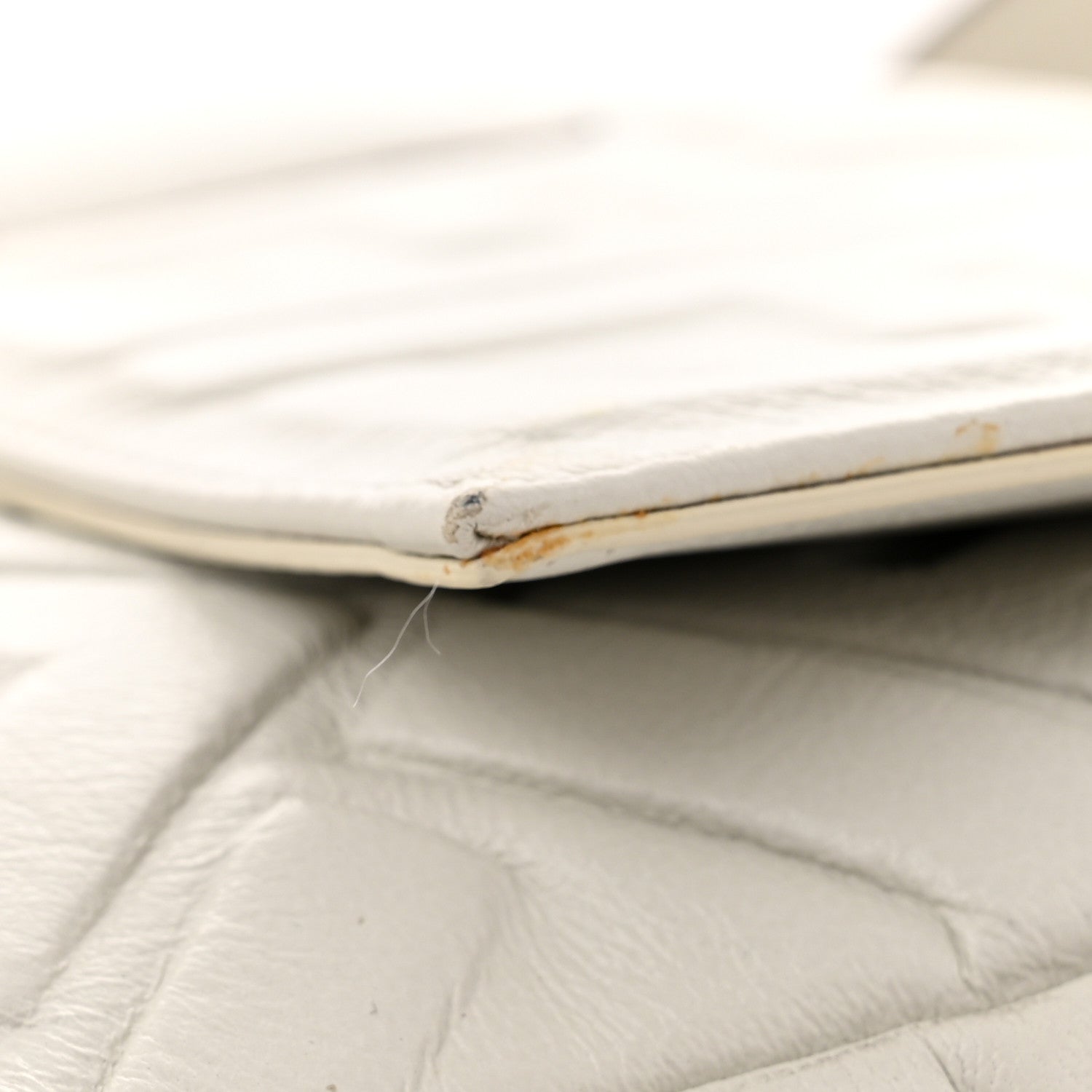 Fendi Nappa FF 1974 Embossed Large Baguette White 11 of 14