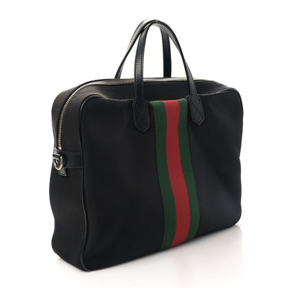 Gucci Canvas Web Briefcase Black 3 of 10