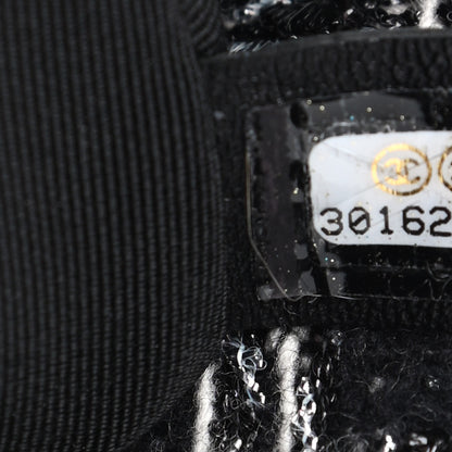 Chanel Tweed Quilted Large Chanel 19 Flap Black Silver Ecru 8 of 8