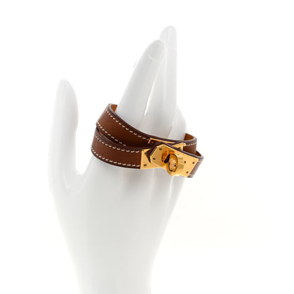 Hermes Barenia Kelly Double Tour Bracelet XS Fauve 2 of 7
