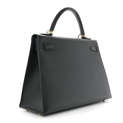 Hermes Epsom Kelly Sellier 32 Black 3 of 14