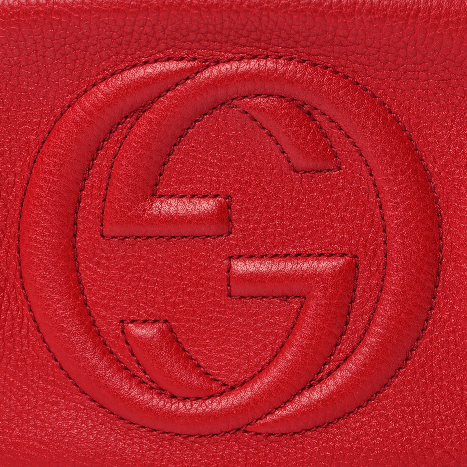 Gucci Pebbled Calfskin Small Soho Disco Bag Vibrant Red Vibrant Red 7 of 11