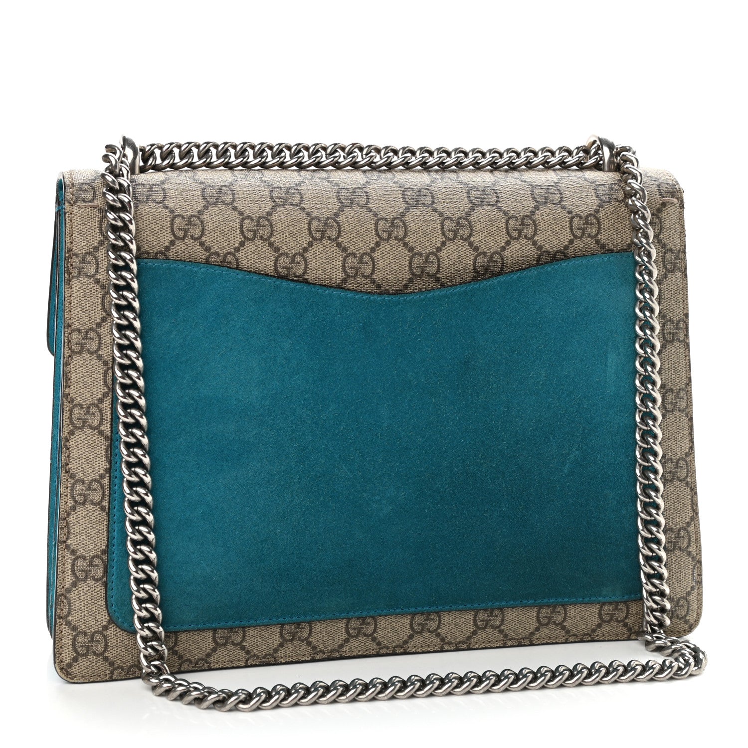 Gucci GG Supreme Monogram Medium Dionysus Shoulder Bag Blue 3 of 14