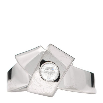 Cartier 18K White Gold Diamond Knot Ring 50 5.5 1 of 6