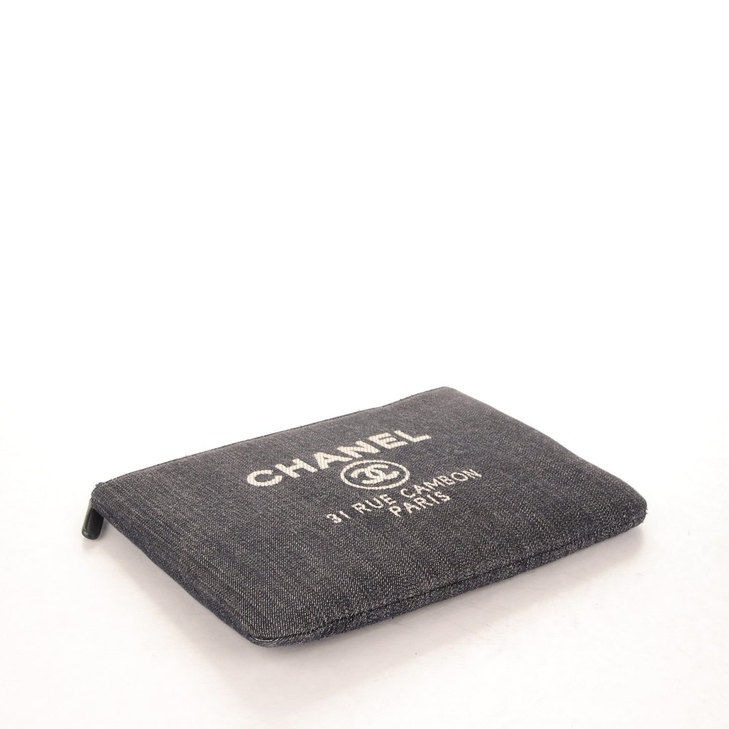 Denim Large Deauville Pouch Dark Blue