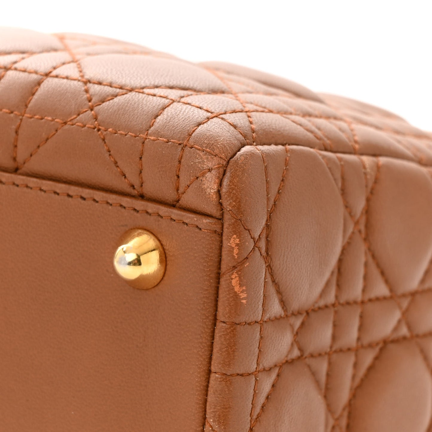 Lambskin Cannage Large Lady Dior Tan