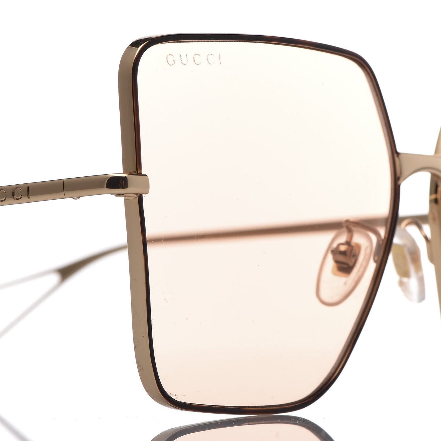 Square Frame GG0106S Sunglasses Havana Gold