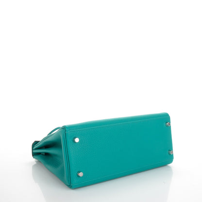 Hermes Taurillon Clemence Kelly Retourne 28 Bleu Paon 5 of 26