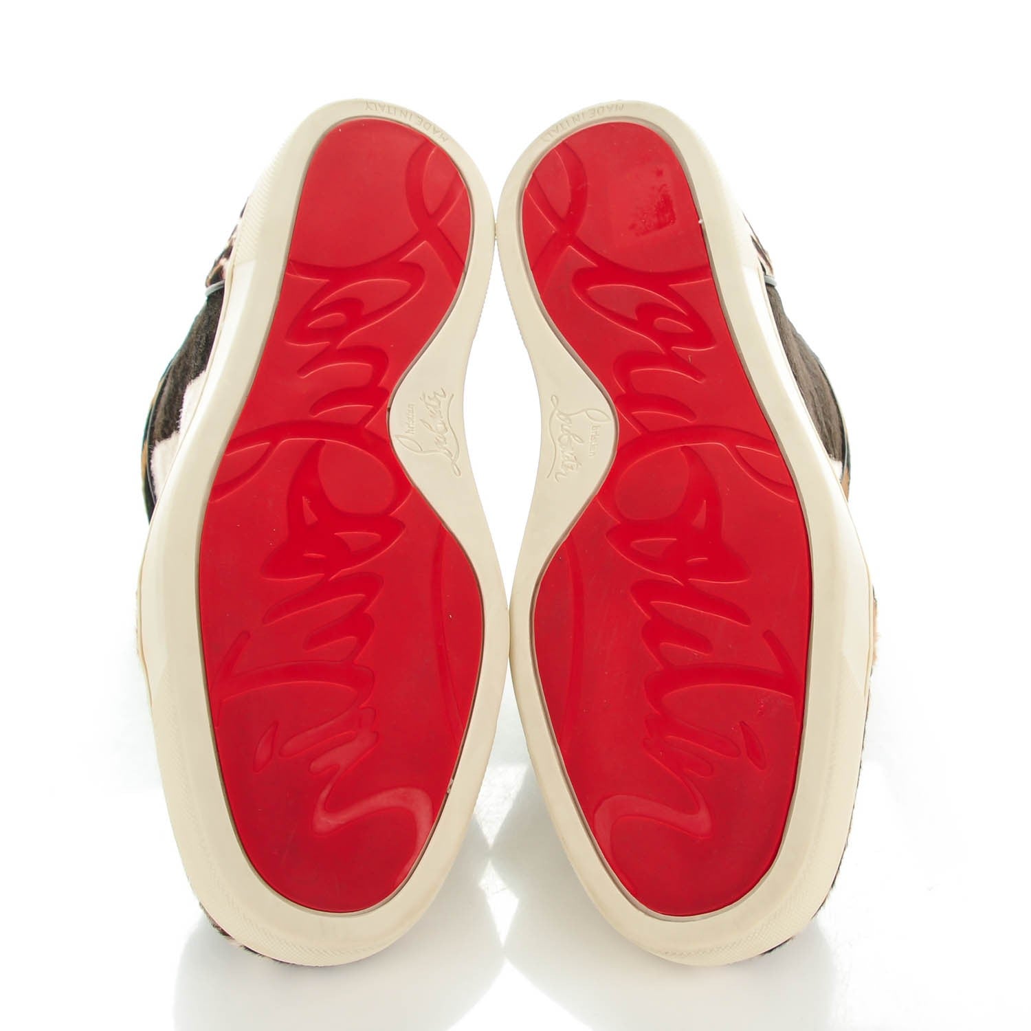 Christian Louboutin Calf Hair Animal Print Rantus Orlato Flat Sneakers 38.5 Multicolor 7 of 9