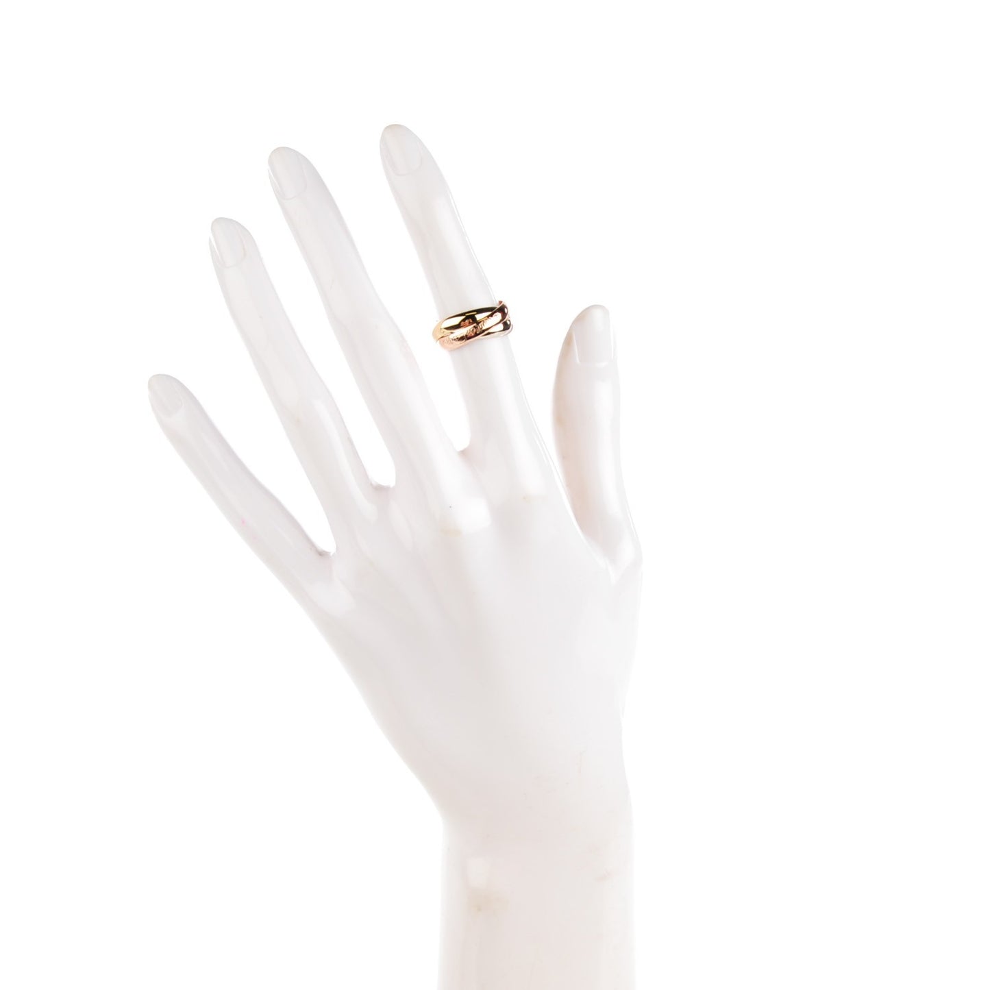 18K Pink Yellow White Gold Classic Trinity Ring 48 4.5