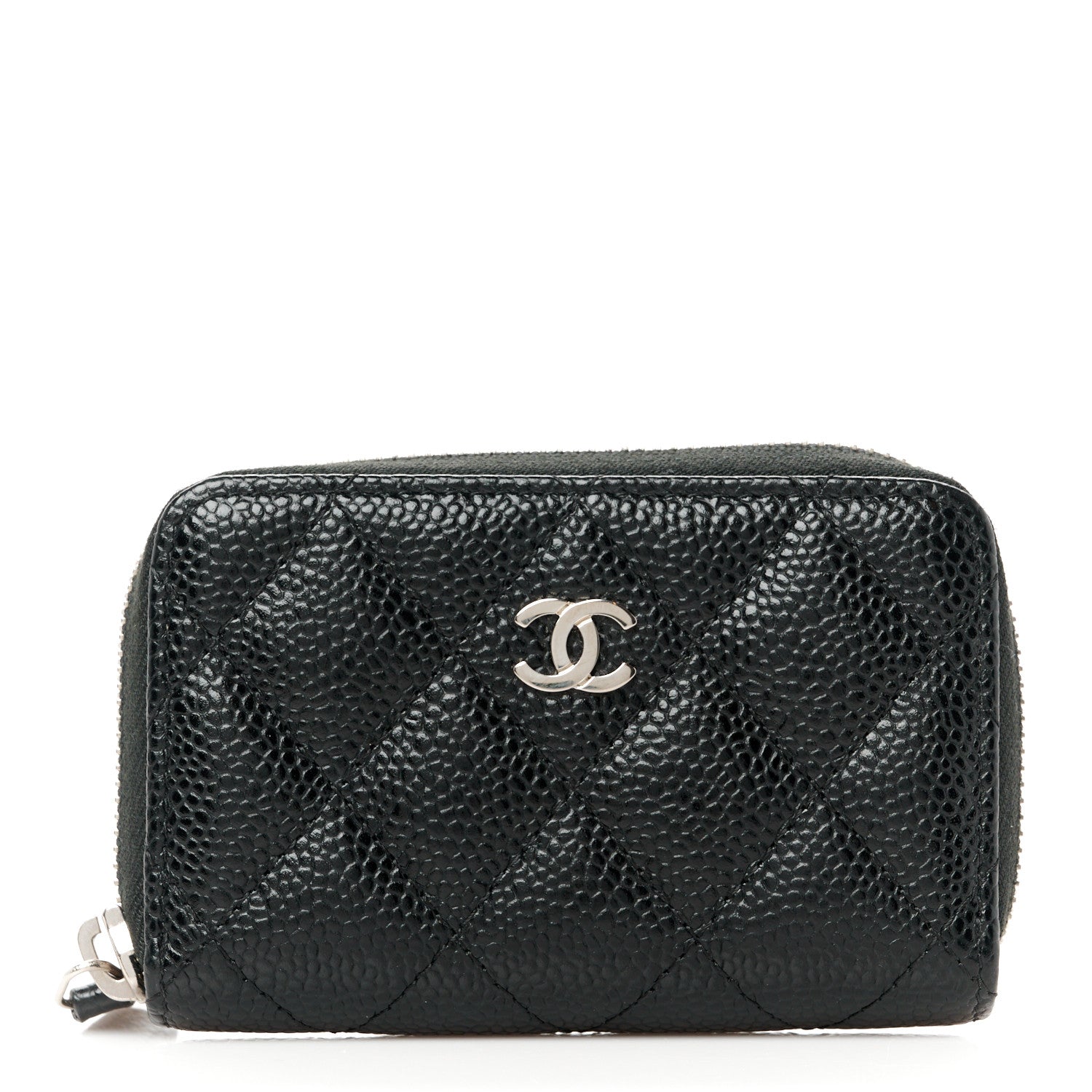 Chanel Caviar Quilted Zip Coin Purse Black 1 of 11
