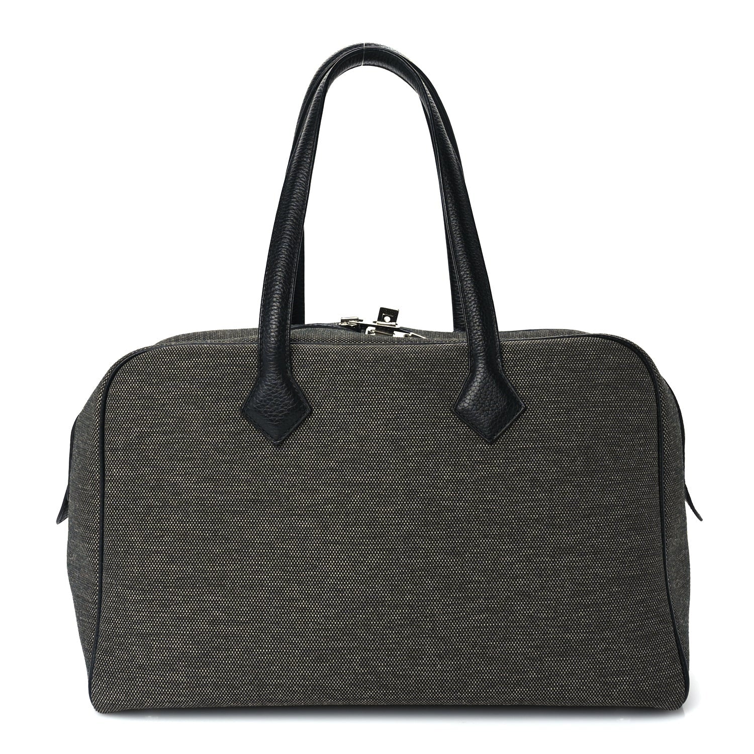 Hermes Toile Taurillon Clemence Victoria II 35 Black 1 of 9