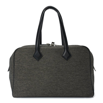 Hermes Toile Taurillon Clemence Victoria II 35 Black 1 of 9