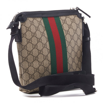 Gucci GG Supreme Monogram Web Messenger Bag Black 2 of 9