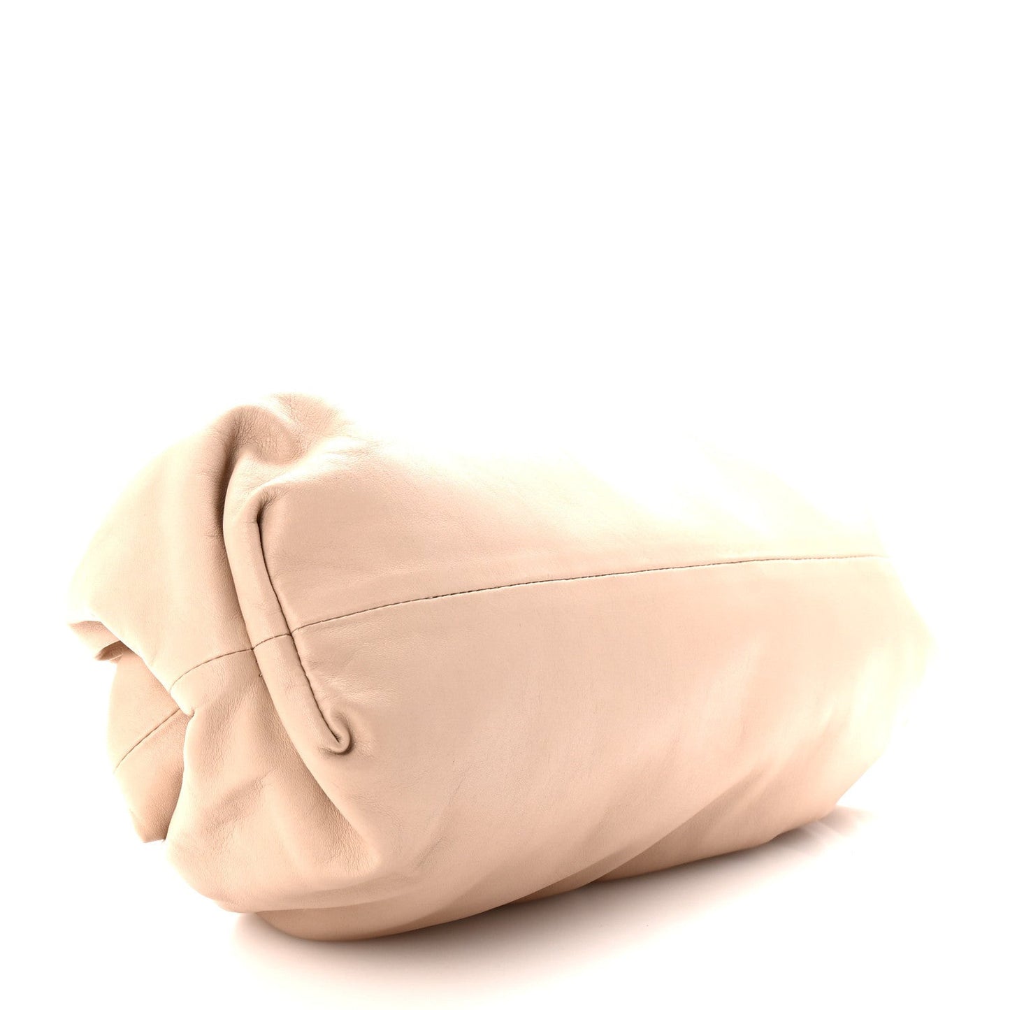 Smooth Butter Calf The Pouch Oversized Clutch Nude