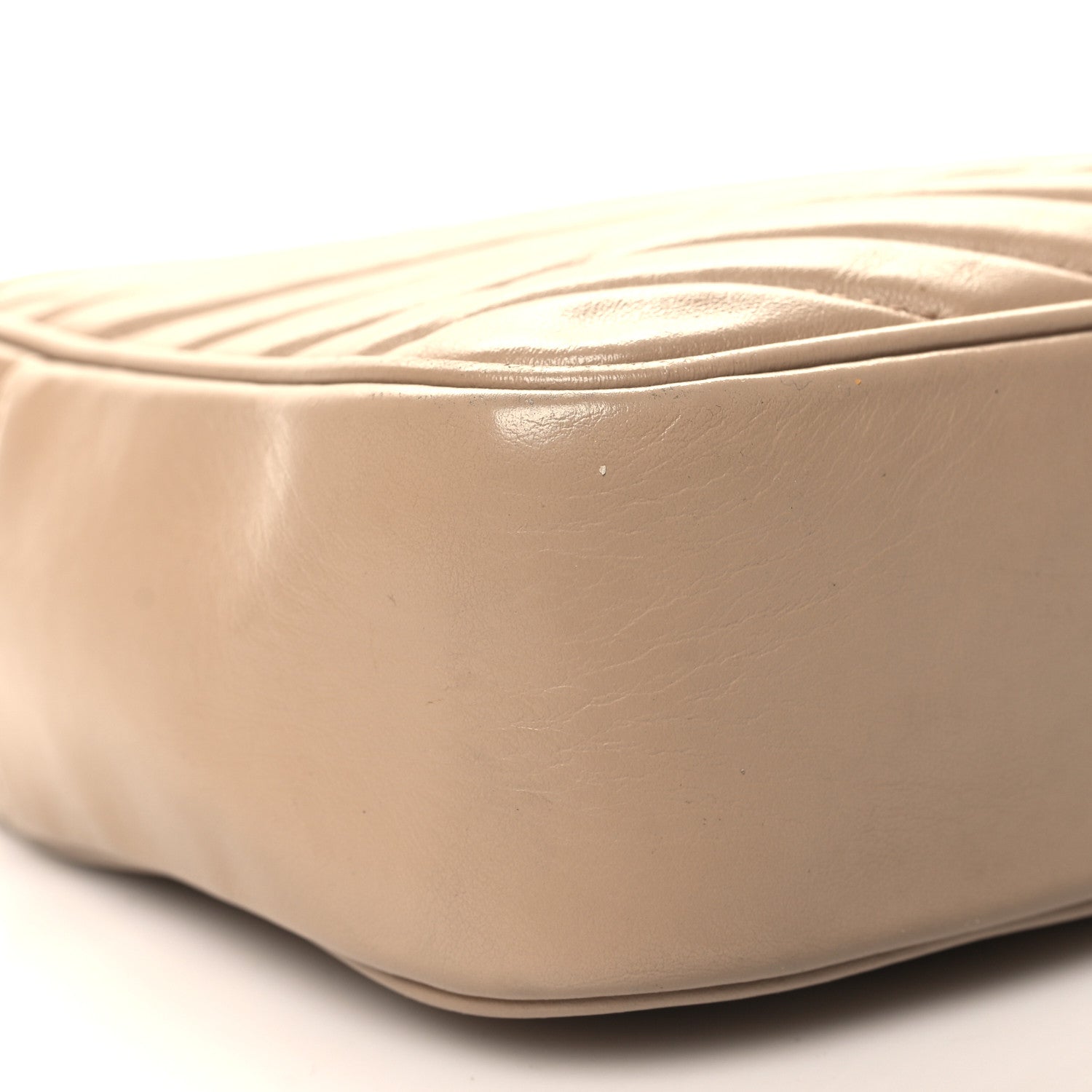 Saint Laurent Calfskin Matelasse Monogram Lou Camera Bag Dark Beige 9 of 13