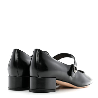 Christian Dior Brushed Calfskin Uniform 30mm Pumps 37.5 Black 5 of 7