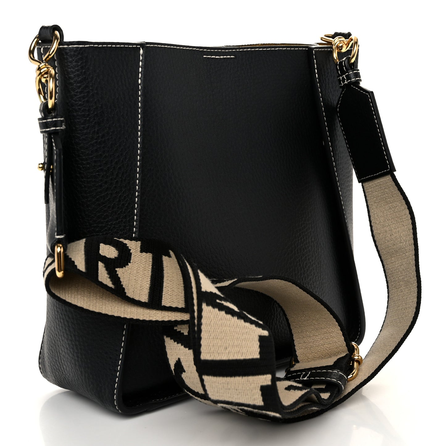 Grainy Alter Mat Perforated Logo Mini Crossbody Black