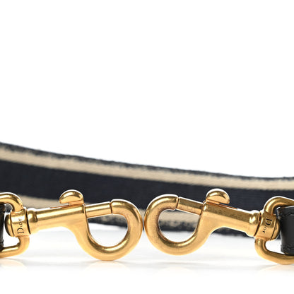 Christian Dior Canvas Embroidered Shoulder Strap Blue 3 of 5