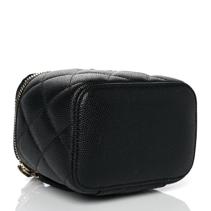 Chanel Caviar Quilted Mini Vanity Case With Chain Black 4 of 10