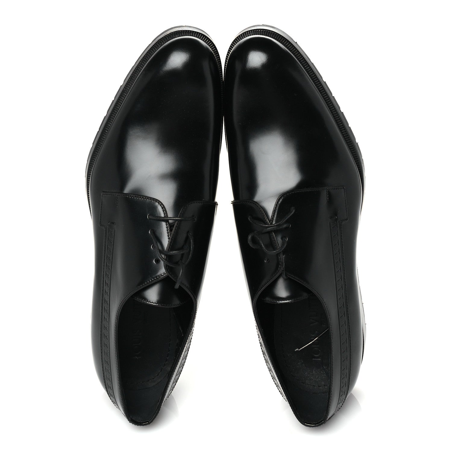 Louis Vuitton Calfskin Mens State Derby 8 Black 2 of 7