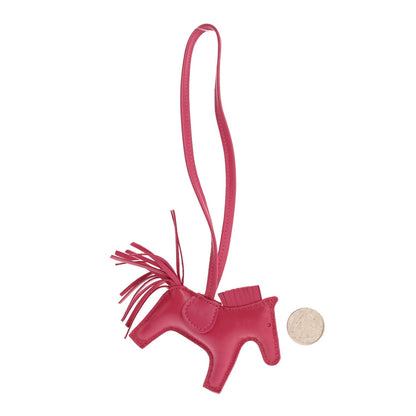 Hermes Milo Lambskin Grigri Rodeo Horse Bag Charm PM Rose Mexico 2 of 6