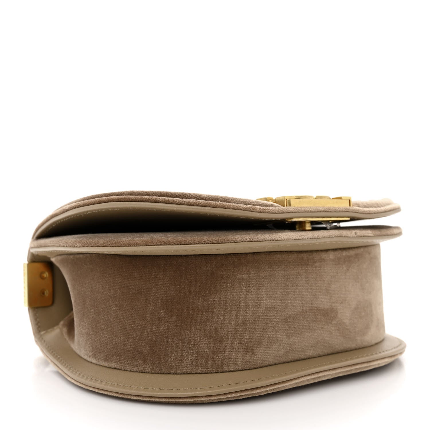 Chanel Velvet Quilted Small Boy Messenger Bag Beige 4 of 10