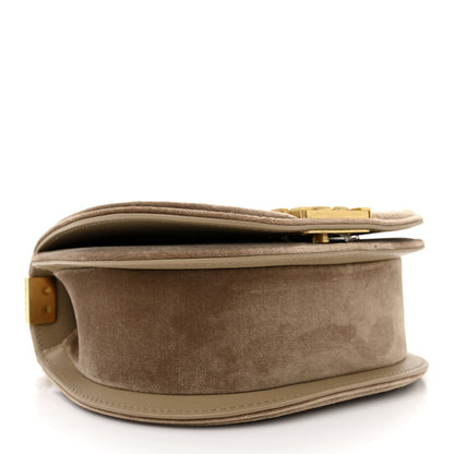 Chanel Velvet Quilted Small Boy Messenger Bag Beige 4 of 10