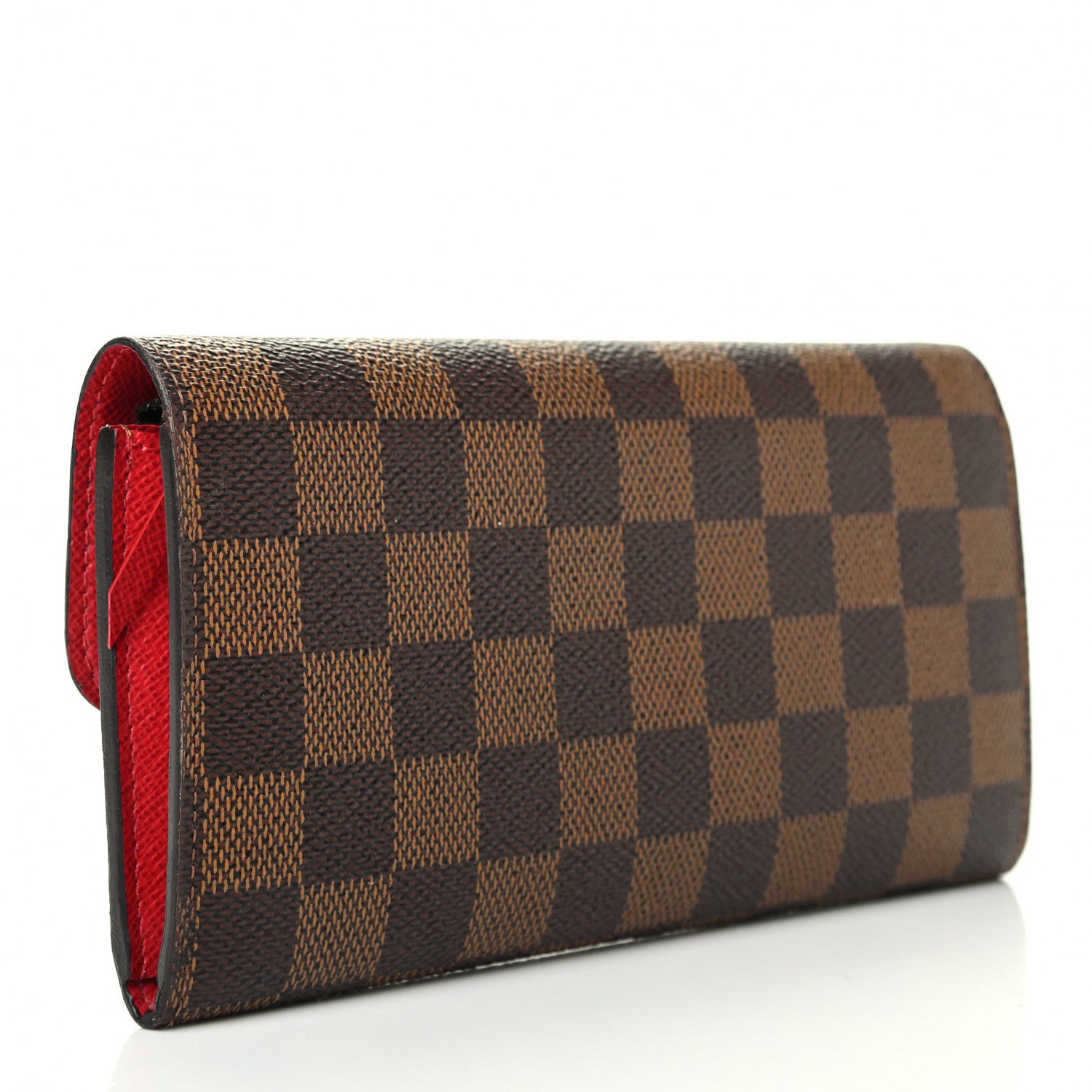 Louis Vuitton Damier Ebene Emilie Wallet Red 2 of 4