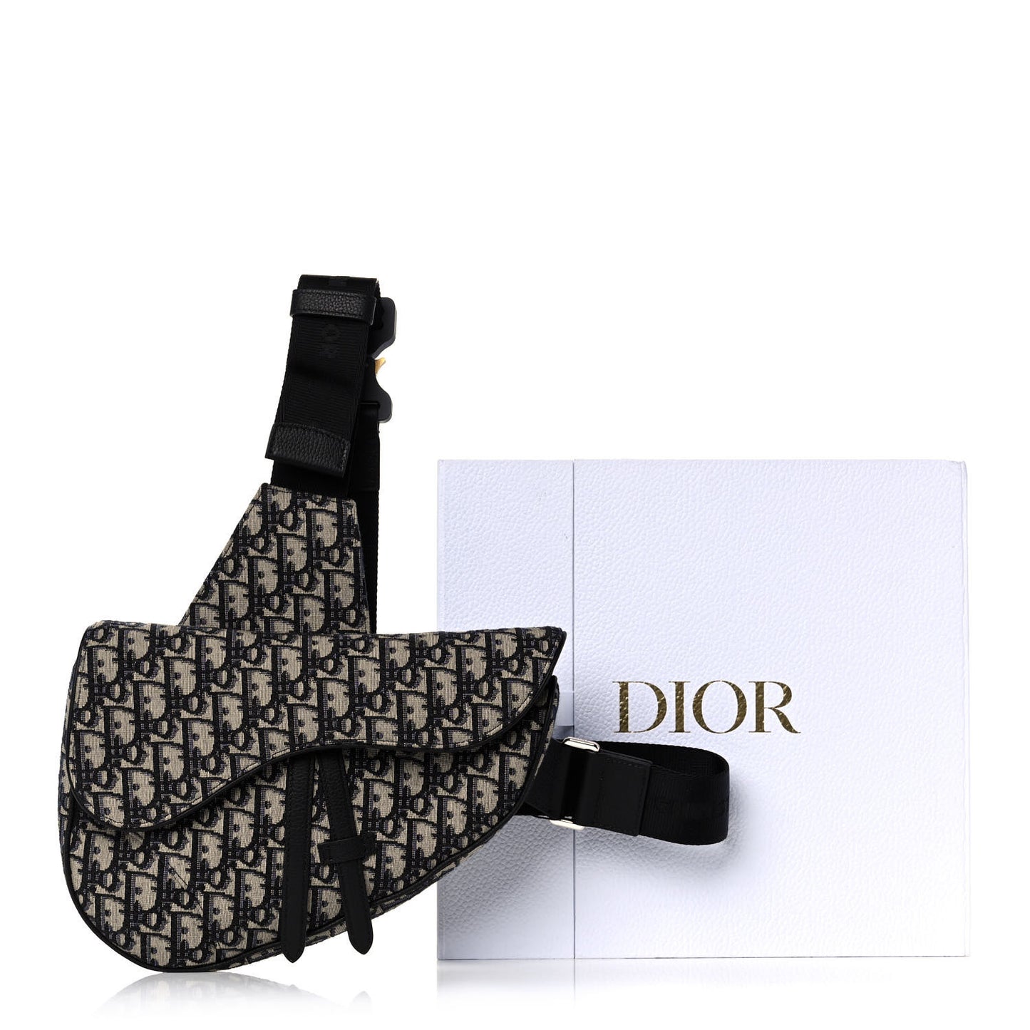 Oblique Mens Saddle Bag Blue