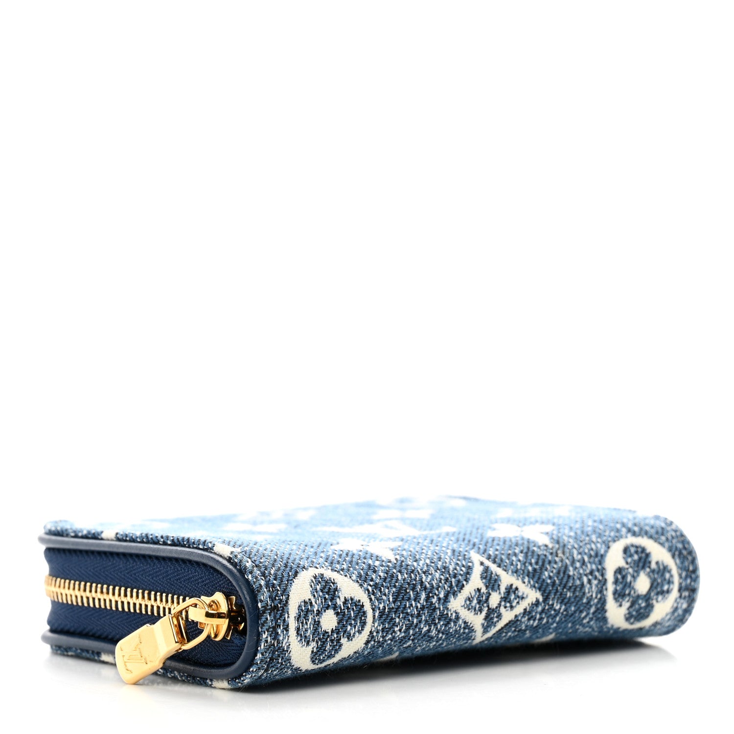 Louis Vuitton Denim Monogram Jacquard Zippy Coin Purse Bleu 4 of 7