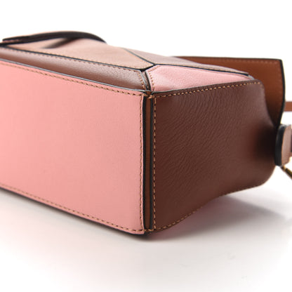 Loewe Calfskin Mini Puzzle Bag Tan Medium Pink 7 of 9