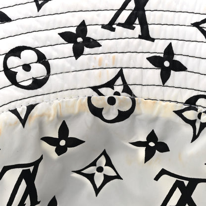 Louis Vuitton Nylon Monogram Reversible Bob Bucket Hat S Black White 9 of 9