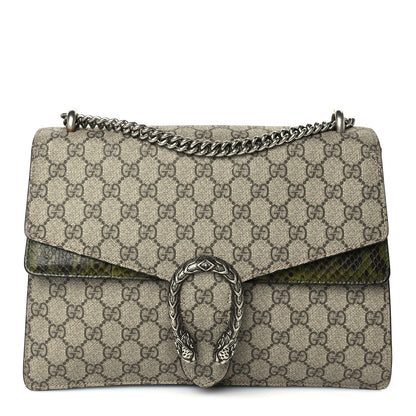 Gucci GG Supreme Monogram Snakeskin Medium Dionysus Shoulder Bag  Brown 1 of 8