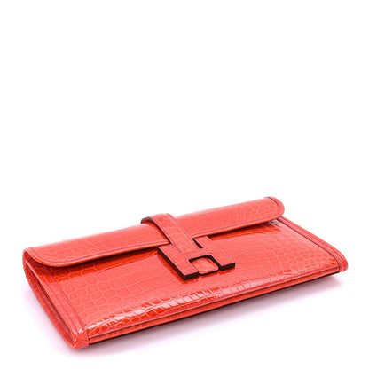 Hermes Shiny Niloticus Crocodile Jige Elan 29 Bougainvillea 4 of 7