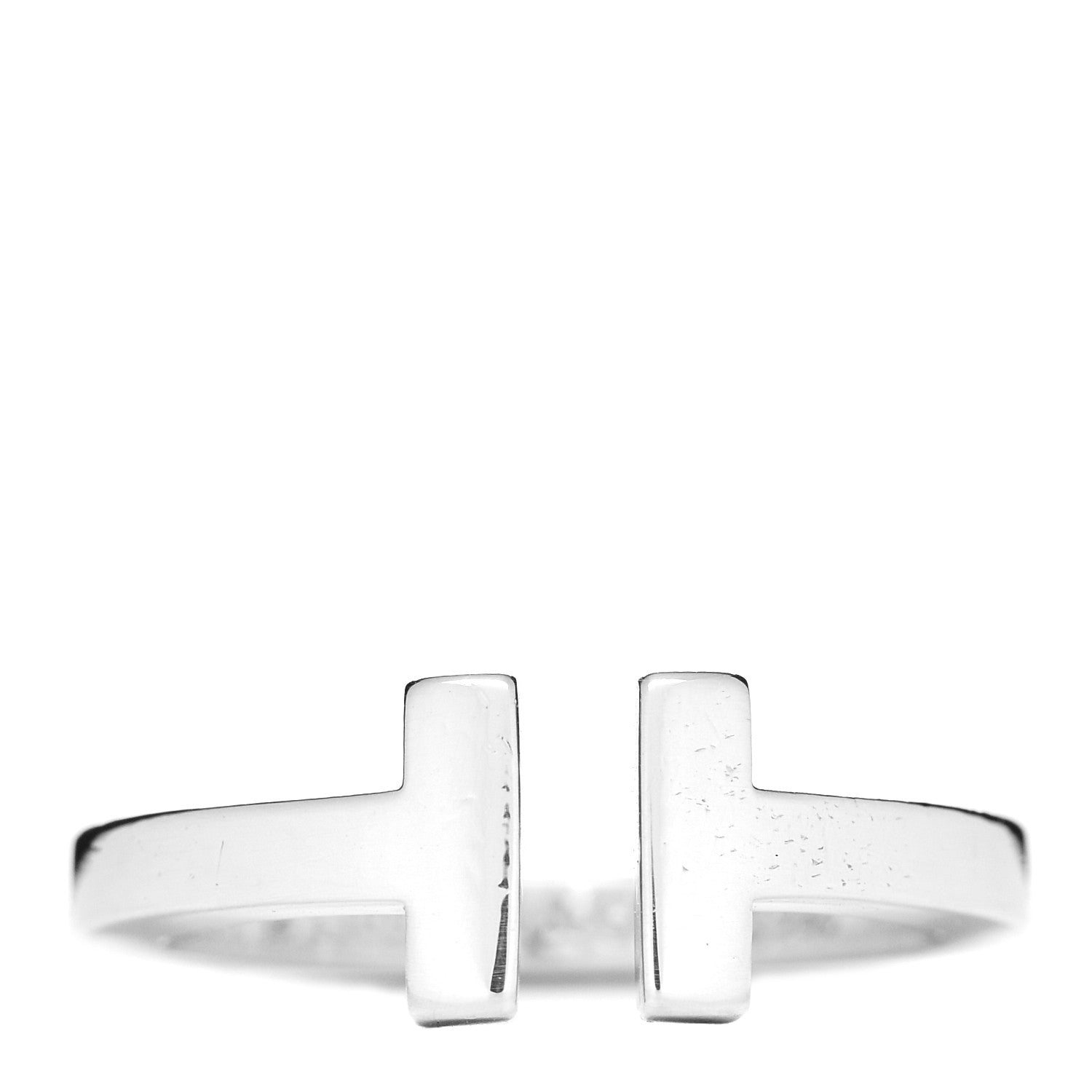 Tiffany Sterling Silver T Square Ring 53 6.5 1 of 4