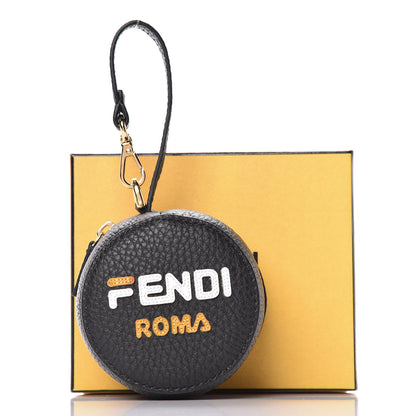 Fendi X FILA Calfskin Mania Backpack Help Bag Charm Black 12 of 12