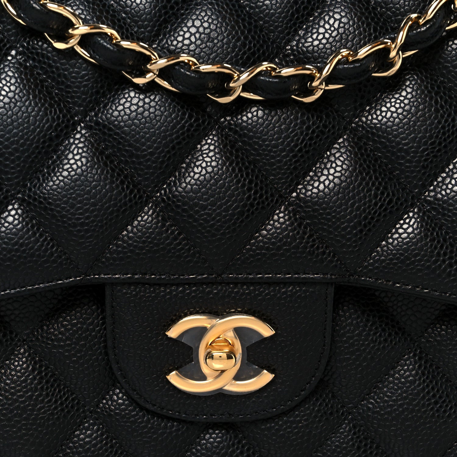 Chanel Caviar Quilted Jumbo Double Flap Black 9 of 11