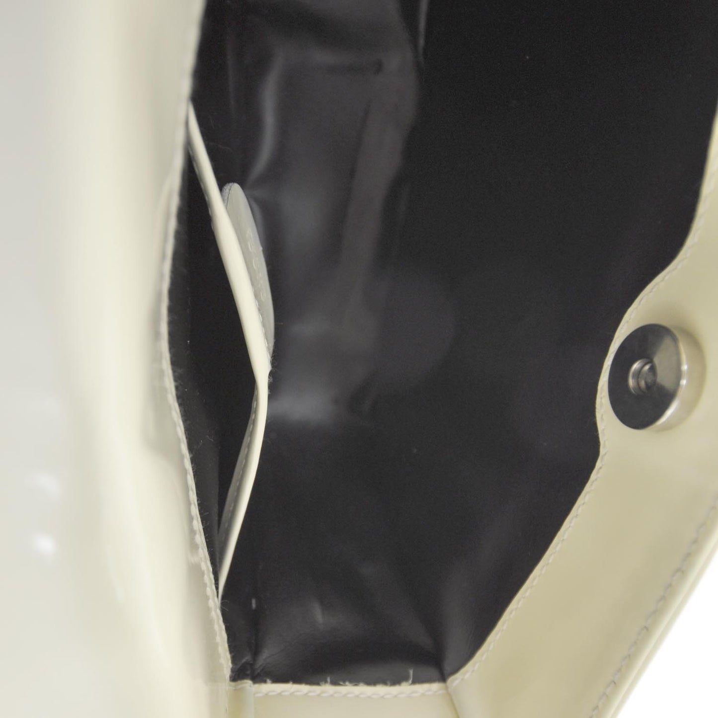 Patent Small GG Handbag Ivory