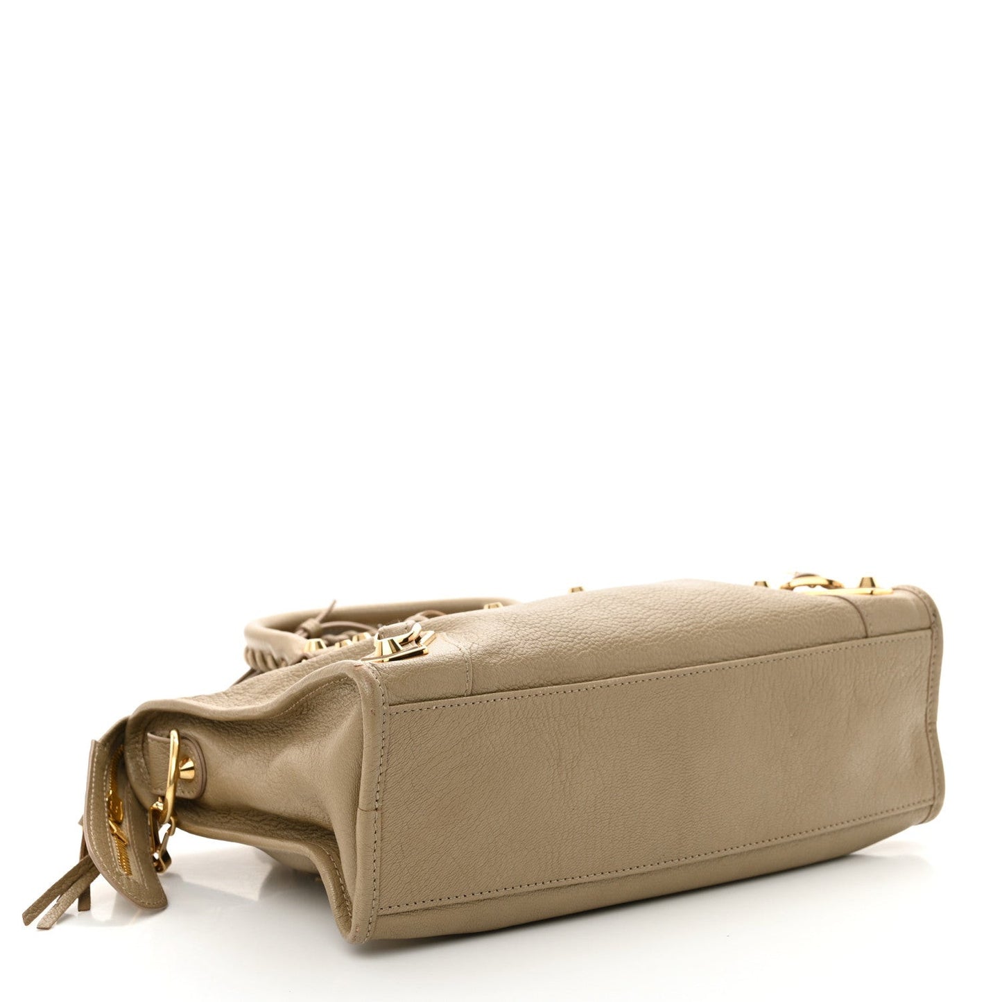 Chevre Gold Metallic Edge Hardware City Beige Latte