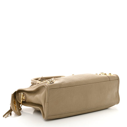 Balenciaga Chevre Gold Metallic Edge Hardware City Beige Latte 4 of 7