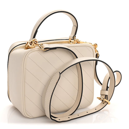 Gucci Sakai Be Green Calfskin Diagonal Stitched Blondie Top Handle Bag Mystic White 2 of 8
